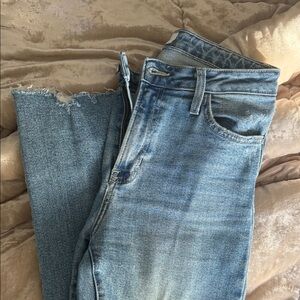 Just Black Distressed Blue Cropped Jeans